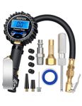 AstroAI Digital Tire Inflator with Pressure Gauge, 250 PSI Air Chuck and Compressor Accessories Heavy Duty with Rubber Hose and Quick Connect Coupler for 0.1 Display Resolution, Gifts for Men(Black)