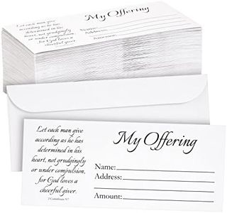 100 Pack Church Offering Envelopes for Tithe Donation (White, 7x3 inch)