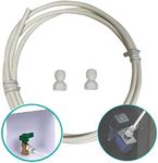 Metpure 6' Feet x 1/4" OD PEX Water Line for Refrigerator Ice Maker Kit with 1/4" Quick Connect Female Adapters. Connect from Shut-Off Valve to Refrigerator. Requires No Tools. Made in USA.