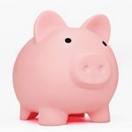 Cute Piggy Bank for Sbrvaniy Pig Money Bank Coin Bank for Boys and Girls My First Unbreakable Money Bank Large Size Decoration Savings (Pink)