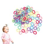 100 PCS Baby Hair Bobbles, Colorful Hair Bands, Elastic Hair Ties for Girls, Elastic Hair Ties, Candy Color Seamless Girls Hairbands, Soft Hair Bobbles Hair Band for Baby, Girls, Kids