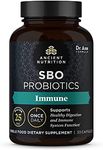 Probiotics for Immune Support by Ancient Nutrition, SBO Once Daily Probiotics with Vitamin C and Vitamin D, 30Ct for Healthy Digestion and Immune System Function Support, 25 Billion CFUs*