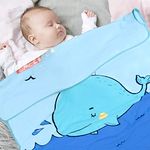 MOM CARE Fleece Winter Blanket for Newborn Baby Super Soft Warm Fluffy Infant Blanket Cozy Single Layered Pack of 1 Blue