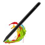 Stylus for Apple iPad Pro Pencil 2nd Generation,Magnetic and Palm Rejection with 1.2 mm Replaceable POM Tip Active Stylus Pen for iPad Pro 12.9 Inch 5th Gen 2021 Pencil,Black