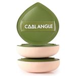 COOL-ANGLE 3Pcs Green Makeup Sponge Puff For Foundation Concealer And Powder, Blender Sponge For Natural And Easy Makeup Soft Long-lasting And Beginner-friendly, Medium