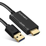 USB to HDMI Adapter Cable for Mac OS Windows 10/8/7, USB 3.0 to HDMI Male HD 1080P Extend Monitor Display Video/Audio Adapter/Converter Cord. (1.8m)