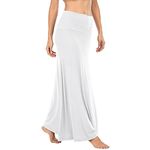 American Trends Womens Maxi Skirts Long Skirt for Women High Waist Maxi Dresses, A White, Large