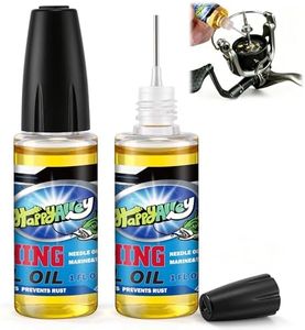 HappyAlley Fishing Reel Oil, Fishing Gear Oil Lubricant for Fish Care Reels, Boat Motors, Downriggers, Winches, Pulleys and Trailers (2 Pack)