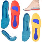 2 Pair Arch Support Insoles Women Comfy Sole Insoles, Orthopedic Insoles High Arch Support Insoles, Running Insoles Boot Insoles for Men, Relieve Flat Feet/Feet Pain/Plantar Fasciitis