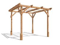 Dunster House Wooden Pergola 2 x 2 Metres Garden Plant Frame Kit Utopia