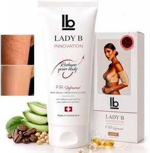 Lady B Firming & Anti-Cellulite Body Lotion with Caffeine & Shea Butter – 6.8 fl oz Swiss Cream + Italian FIR Smartwear – 2-in-1 for Smoother, Tighter Body – Invisible Shaping – Clinically Tested