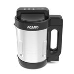 AGARO Elite Soup Maker, 1 Litre, Automatic Blending & Heating,6 Preset Cooking Functions, Copper Motor, Stainless Steel Blades, Grey