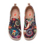 UIN Women's Art Painted Travel Loafers Shoes Slip On Canvas Casual Lightweight Comfort Fashion Sneaker Toledo ⅠWonder Mandala (8)