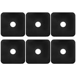 4 Pcs Square Washers, 3x3 Inch Heavy Duty Square Plate Washers, Rectangular Washer with Round Holes, Black Flat Pad Spacer Gasket Washers for Hardware Fastener, Square Strut Channel Washers