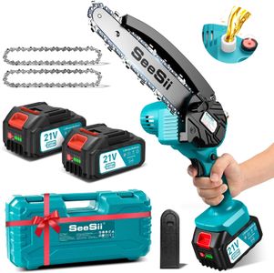 SEESII 6-Inch Mini Cordless Chainsaw – Portable Electric Pruning Saw