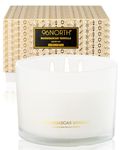 96NORTH Luxury Vanilla Soy Candles | Large 3 Wick Jar Candle | Up to 50 Hours Burning Time | 100% Natural Soy Wax | Relaxing Aromatherapy | Housewarming Gift for Men and Women