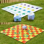 Garden Games for All Ages Adults, Kids, Boys, Girls, Snakes & Ladders, Croquet, Giant Tower Blocks, Giant Card Game, Dominoes, 4 in a Row, Boules Set Outdoor Fun (2 in 1 - Snakes & Ladders + Tangled)