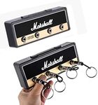 Youyijia 2PCS Key Holder - Wall Mount Guitar Accessories for Home Marshall Key Holder with 4 Guitar Plug Keyrings Keychain Hooks Guitar Gifts for Musician Lovers, Men, Friends