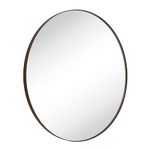 TEHOME 30 inch Oil Rubbed Bronze Round Mirror Dark Bronze Circle Wall Mirror Circular Round Mirror for Bathroom Vanity