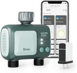 Diivoo WiFi Sprinkler Timer 2 Zone, Smart Water Hose Timer Compatible with Alexa and Google, Remote Control Irrigation Timer, Automatic Manual Watering, Rain Delay, for Garden, Yards and Lawns