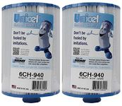 Unicel 6CH-940 45 Square Foot Media Replacement Hot Tub Spa Filter Cartridge with 225 Pleats (2 Pack)