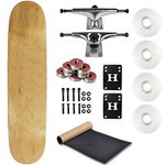 Moose Complete Skateboard Natural 9.0" with Silver Trucks and White Wheels