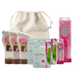 Ultimate Foot Care Kit: Exfoliating Essentials with Foot Mask, Foot Peel Mask, and Foot Spa (One Size, Coconut)