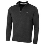 Calvin Klein Mens 1/2 Zip CK Golf Sweater - Charcoal Sport - M