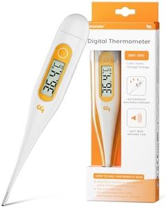 Digital Thermometer, Oral Thermometer Adults Kids Babies, Accurate Fast Switchable Body Temperature Thermometer, Orange