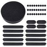 Yzpacc Motorcycle Helmet Liner Top Pad Universal Replacement Foam Pad with Adhesive Hook Loop Circles Set Black 1 Set