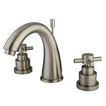 Kingston Brass KS2968EX Elinvar Widespread Lavatory Faucet, 7-Inch Spout Reach, Brushed Nickel