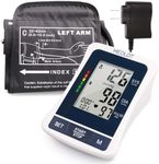 LotFancy Blood Pressure Monitor, Automatic BP Gauge & Upper Arm Large Cuff(8.6"-16.5”) Kit, Digital BP Meter Accurate Tester Machine for Home Use, 2 User, with 120 Reading Memory, Large LCD Display