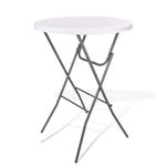 Aoeiye 32in Cocktail Table high top Folding Table, Portable bar Height Folding Table, Round with Detachable Legs, Indoor and Outdoor Banquet Table, Suitable for Parties, Business, speeches