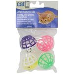 Catit 51403 Jingle Balls, 4-Piece, Purple, Pink, Green, Yellow/White