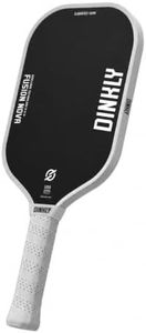DINKLY Fusion Nova Carbon Fiber Pickleball Paddle - 16mm 3RD Generation Core - T700 Raw Carbon Fiber Textured Surface for Max Spin - Thermoformed Elongated USAPA Approved Pickleball Racket
