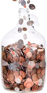 Skywin Swear Jar, Glass Coin Jar for Adults, Large Money Jar, Coin Bank, Piggy Bank for Storing Coins & Change