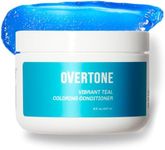 Overtone Color Depositing Semi-Permanent Hair Dye Conditioner - 8 oz For Natural & Color-Treated Hair, Moisturizing Shea Butter & Coconut Oil - Vegan & Cruelty-Free, Vibrant Teal