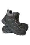 Mountain Warehouse Adventurer Mens Waterproof Boots - IsoDry Shoes with Synthetic Upper, Mesh Lining, Deep Lugs & EVA Cushioning - Spring Summer, Hiking & Outdoors Black Adult Shoe Size 9