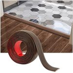 Art3d Self Adhesive Vinyl Floor Transition Strip, Laminate Floor Strip Floor Flat Divider Strip for Joining Floor Gaps,Carpet Threshold Transition,Floor Tiles（4 FT, 1.57in, Brown）