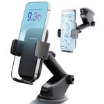 PORTENTUM Car Phone Holder | Ultra Powerful & Universal Suction | Car Phone Holder, Flexible Car Phone Holder with One Hand for Dashboard and Windshield, Suitable for 4-7" Phones