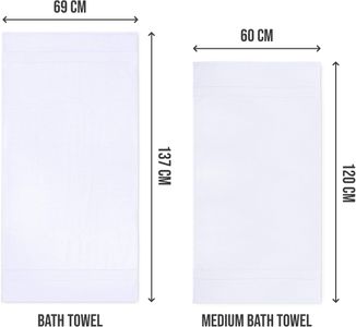 Utopia Towels 6-Pack Bath Towels – White Cotton, Soft & Absorbent