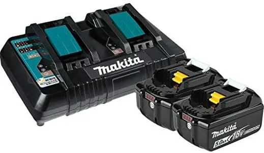 Makita BL1850B2DC2 18V LXT® Lithium-Ion Battery and Dual Port Charger Starter Pack (5.0Ah)