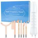 Uaike 6 in 1 Portable Handheld High Frequency Facial Wand - with 6 Pcs Orange Glass Tubes Machine for Body/Neck/Face