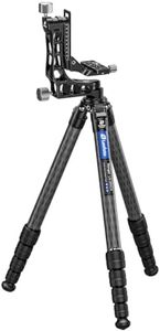 Leofoto LS-365C X Carbon Fiber Tripod + PG-1 Gimbal Head Kit, Professional Heavy Duty Camera Stand for DSLR and Heavy Telephoto Lenses, for Outdoor Photography