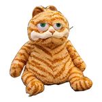 Fat Orange Cat Plush Fat Kitten Stuffed Animals Toy, Lifelike Yellow Tabby Cat Kitty Toy Kids Children Xmas Birthday Gifts （11.8Inch）