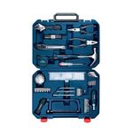BOSCH All-in-One Hand Tool Kit, 108 Pieces, Rachet Screwdriver & Allen Key, Multiple Drill Bits, Additional Performance Tool, Blue, Hard Case