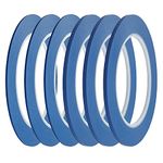 jinbing High-Temp Vinyl Fine Line Fineline Masking Tape Automotive Paint for Curves Blue (1/16 in +1/8 in Each 3Rolls)