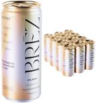 BREZ FLOW Lion’s Mane Mushroom Drink | Non-Infused | Adaptogens | Motivated, Clear, Uplifted | Sparkling Lemon Elderflower Tonic 12 Fl Oz (12-pack)