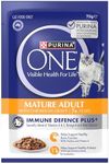 PURINA ONE Mature Adult 7+ Wet Cat Food Succulent Chicken in Gravy Pouch 12x70g