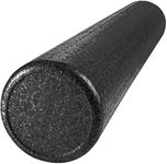 j/fit Extra Firm Foam Roller - High Density Supreme Roller for Muscle Therapy & Deep Tissue Massage - Myofascial Stress Release - and Sizes, Mens, Black